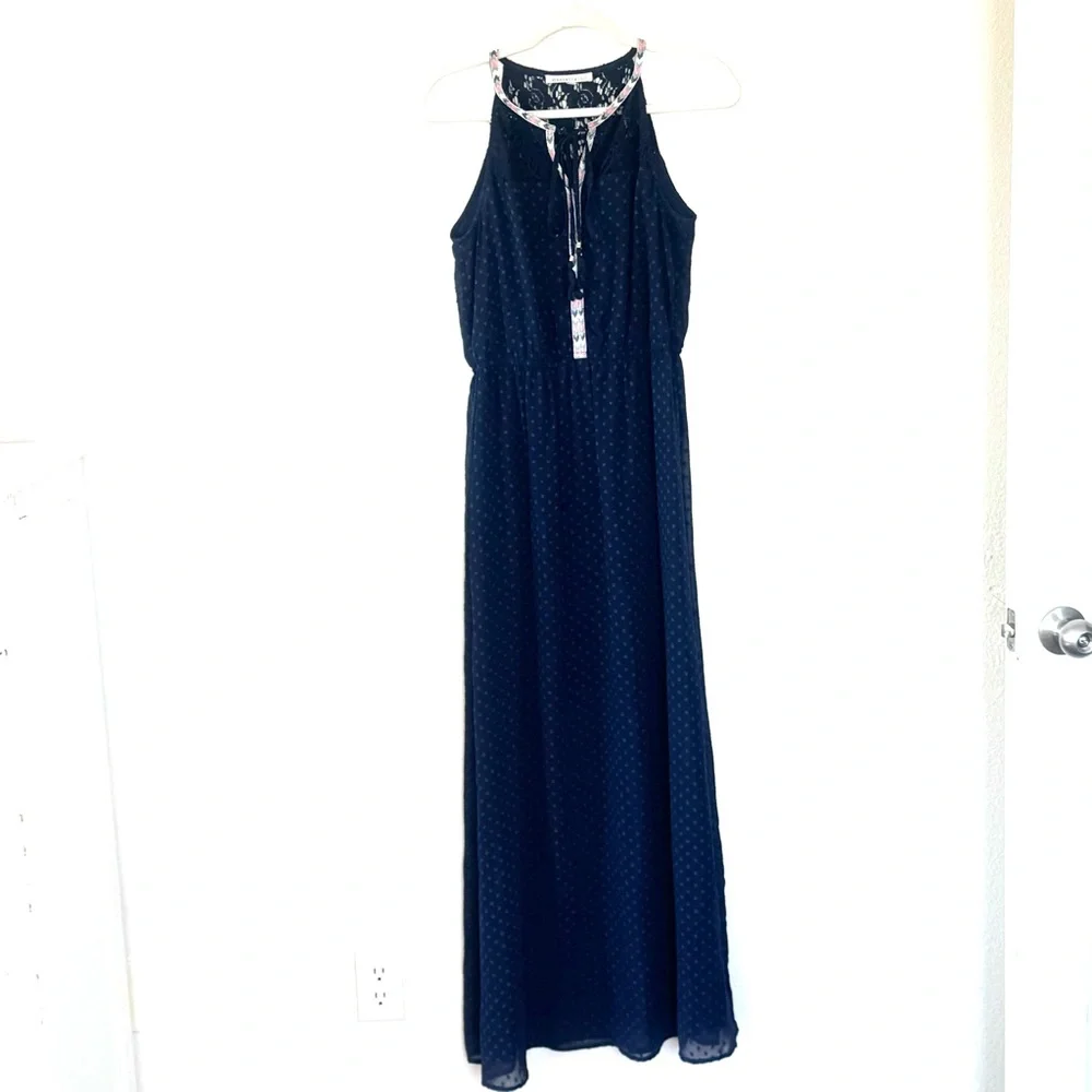 Daniel Rainn DR2 Maxi Dress Navy Geometric LOT OF 2 Size S Small - Picture 2 of 16